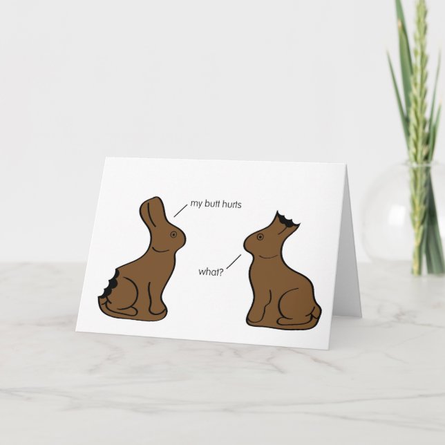 Cartes Pour Fêtes Annuelles Chocolat lapins de Pâques (Devant)