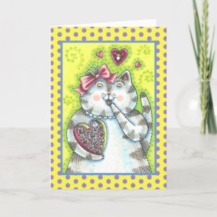 CARTES POUR FÊTES ANNUELLES CHOCOLATS DE L'ADMIRATEUR SECRET DE KITTEN, VALENT