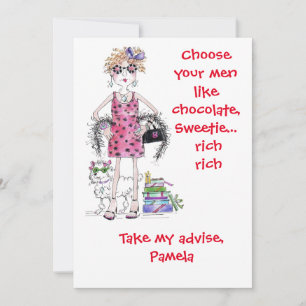 Cartes Pour Fêtes Annuelles Choisissez votre Homme Witty Conseiller Aquarelle 