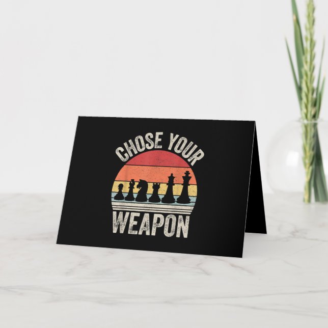 Cartes Pour Fêtes Annuelles Choose Your Weapon (Devant)