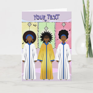 Cartes Pour Fêtes Annuelles Chorale de chanteurs de Noël afro-américains