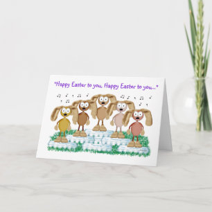 Cartes Pour Fêtes Annuelles Chorus Bunny