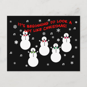 Cartes Pour Fêtes Annuelles Chorus de Noël des neigeurs