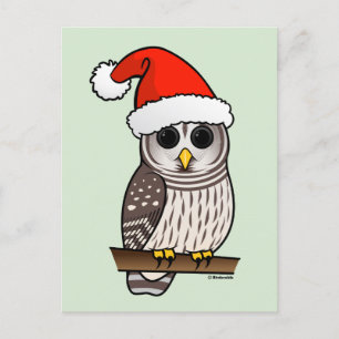 Cartes Pour Fêtes Annuelles Chouette barrée de Noël Père Noël