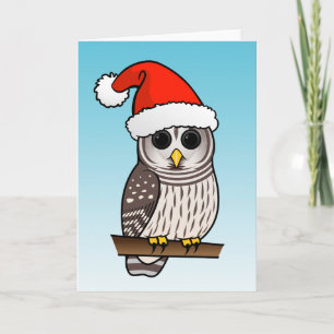 Cartes Pour Fêtes Annuelles Chouette barrée de Noël Père Noël