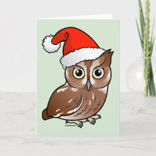 Cartes Pour Fêtes Annuelles Chouette de l'Est Père Noël