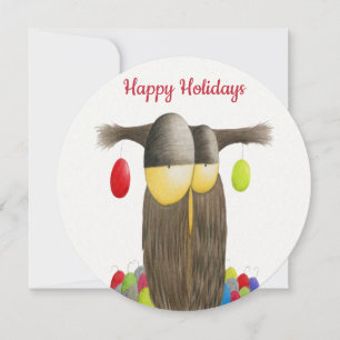 Cartes Pour Fêtes Annuelles Chouette de Noël