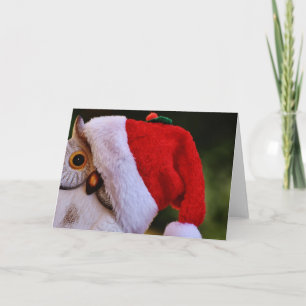Cartes Pour Fêtes Annuelles Chouette de Noël mignonne, Joyeuse Chouette de Noë