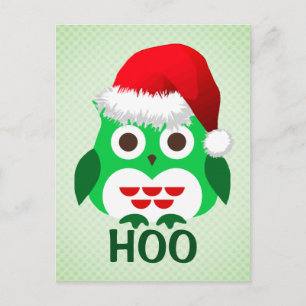 Cartes Pour Fêtes Annuelles Chouette de Noël Trend Hoo