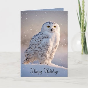 Cartes Pour Fêtes Annuelles Chouette neige de Noël