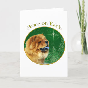 Cartes Pour Fêtes Annuelles Chow Chow Paix