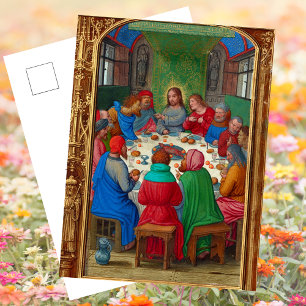 Cartes Pour Fêtes Annuelles Chrétien Religieux La Dernière Cène Jésus Pâques