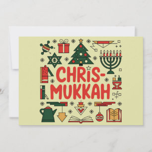 Cartes Pour Fêtes Annuelles Chrismukkah Hanoukka Noël Juif Religieux