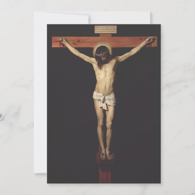 Cartes Pour Fêtes Annuelles Christ crucifié par Diego Velazquez (Devant)