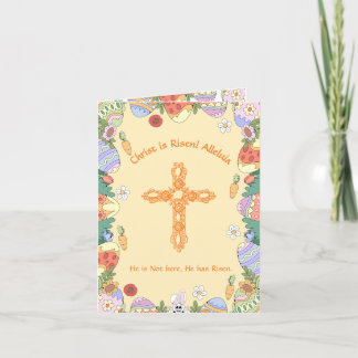 Cartes Pour Fêtes Annuelles Christ est ressuscité Alleluia Bénédiction de Pâqu