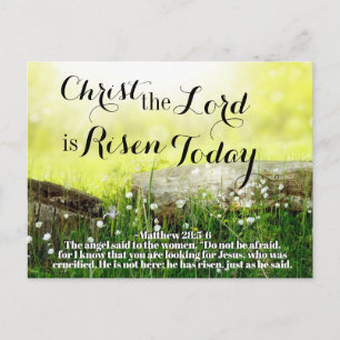 Cartes Pour Fêtes Annuelles Christ le Seigneur est ressuscité aujourd'hui Matt