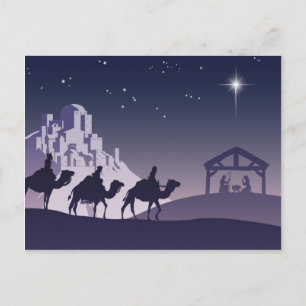 Cartes Pour Fêtes Annuelles Christian Christmas Nativité Scene