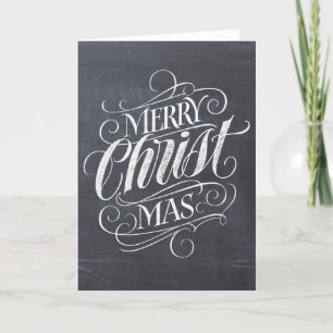 Cartes Pour Fêtes Annuelles Christian Joyeux Noël Chalkboard Calligraphie