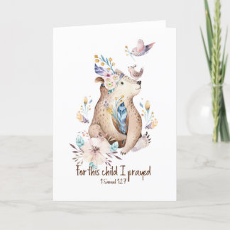 Cartes Pour Fêtes Annuelles Christian New Baby Christening Card