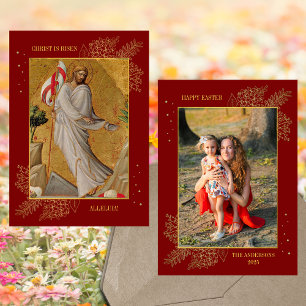 Cartes Pour Fêtes Annuelles Christian Pâques Jésus Résurrection Famille Photo