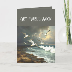 Cartes Pour Fêtes Annuelles Christian Se Bien Bientôt Mouettes Sea Ocean Shore