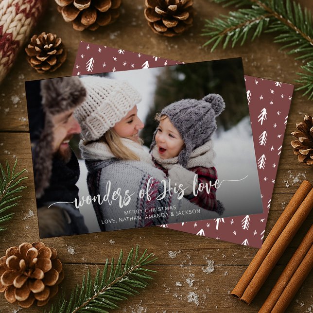 Cartes Pour Fêtes Annuelles Christian se demande de son amour Noël (Créateur téléchargé)