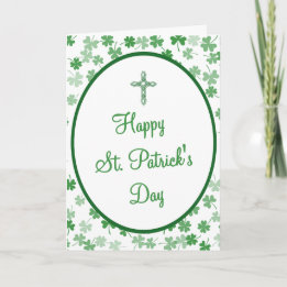 Cartes Pour Fêtes Annuelles Christian St. Patrick’s Day Bible Verse Blessing 