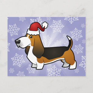 Cartes Pour Fêtes Annuelles Christmas Basset Hound