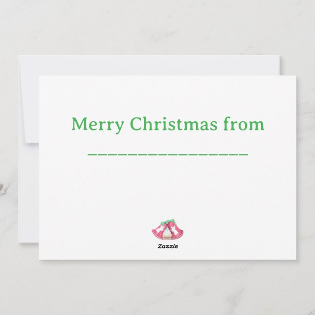 Cartes Pour Fêtes Annuelles Christmas Bell Creche (Dos)