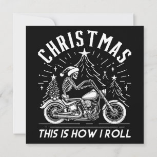 Cartes Pour Fêtes Annuelles Christmas Biker C'est comme ça que je roule