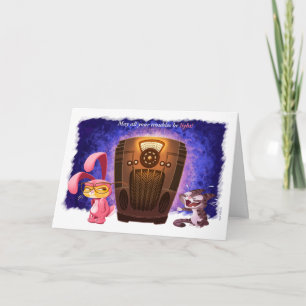 Cartes Pour Fêtes Annuelles CHRISTMAS BUNNY CADEAUX par Jeff Willis Art