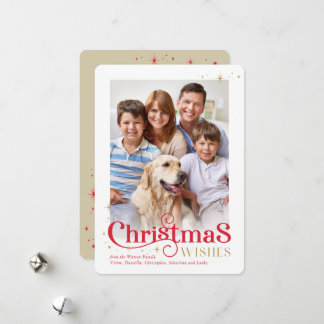 Cartes Pour Fêtes Annuelles CHRISTMAS calligraphy stylish festive modern photo
