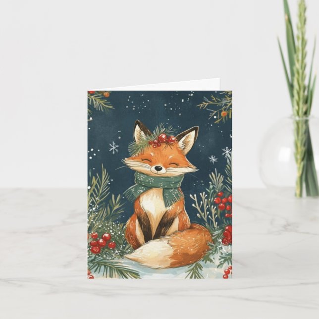 Cartes Pour Fêtes Annuelles Christmas Card - A Foxy Christmas (Devant)