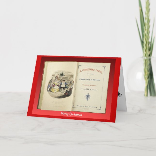 Cartes Pour Fêtes Annuelles Christmas Carol, Frontispiece de First Edition (Devant)