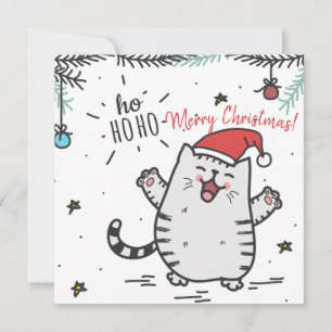 Cartes Pour Fêtes Annuelles Christmas Cat