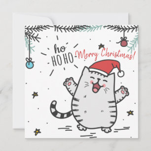Cartes Pour Fêtes Annuelles Christmas Cat
