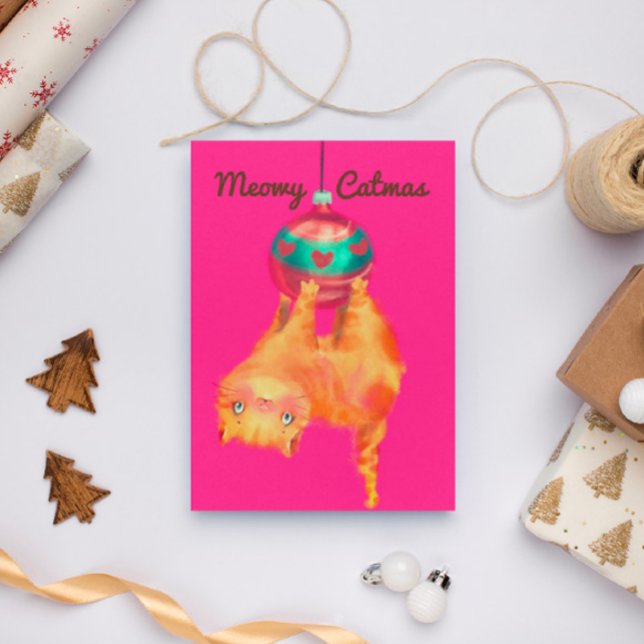 Cartes Pour Fêtes Annuelles Christmas Cat (Créateur téléchargé)