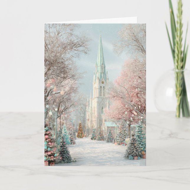 Cartes Pour Fêtes Annuelles Christmas Cathedral (Devant)