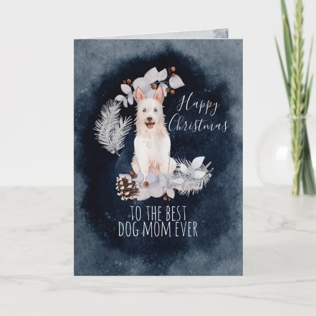Cartes Pour Fêtes Annuelles Christmas Chien Maman (Devant)