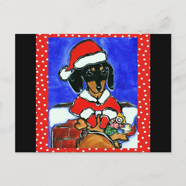 Cartes Pour Fêtes Annuelles Christmas Dachshund (Devant)