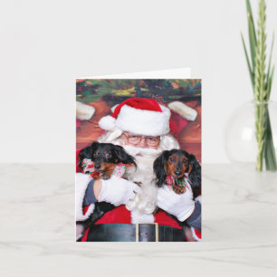 Cartes Pour Fêtes Annuelles Christmas - Dachshund - Mickey & Madilyn