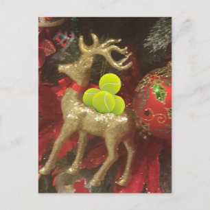 Cartes Pour Fêtes Annuelles Christmas deer with tennis balls