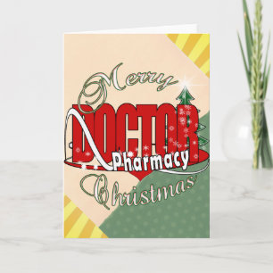 CARTES POUR FÊTES ANNUELLES CHRISTMAS DOCTEUR PHARMACIE