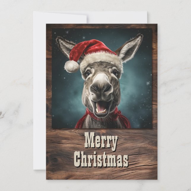 Cartes Pour Fêtes Annuelles Christmas Donkey (Devant)