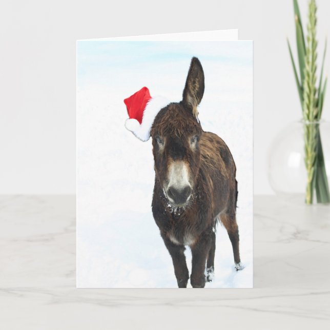 Cartes Pour Fêtes Annuelles Christmas Donkey (Devant)