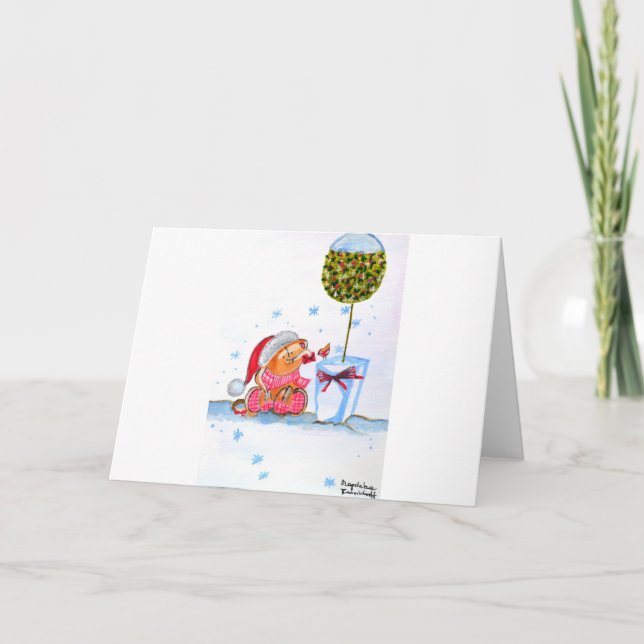 Cartes Pour Fêtes Annuelles Christmas Elephant (Devant)