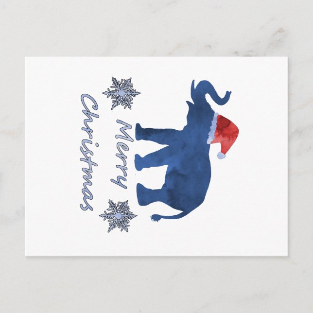 Cartes Pour Fêtes Annuelles Christmas Elephant (Devant)