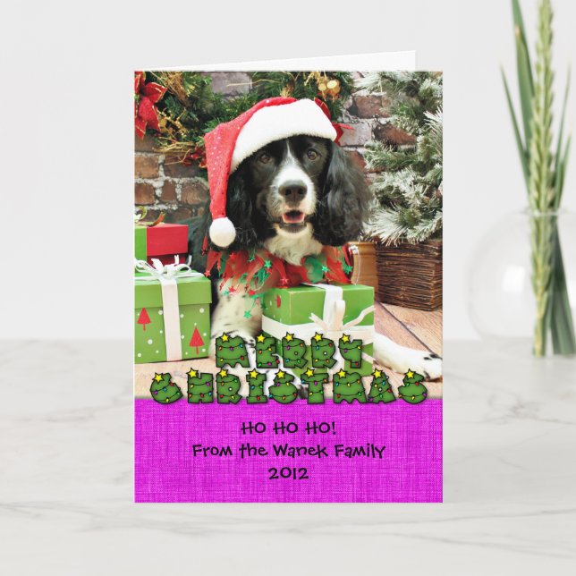 Cartes Pour Fêtes Annuelles Christmas - English Springer Espagne - Lucy (Devant)