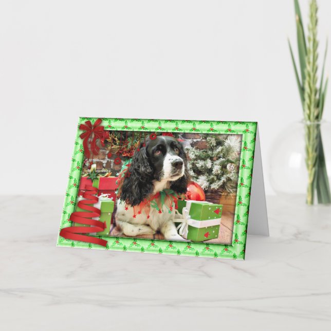Cartes Pour Fêtes Annuelles Christmas - English Springer Espagne - Lucy (Devant)