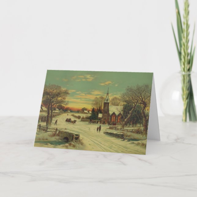 Cartes Pour Fêtes Annuelles Christmas Eve Church Services (Devant)